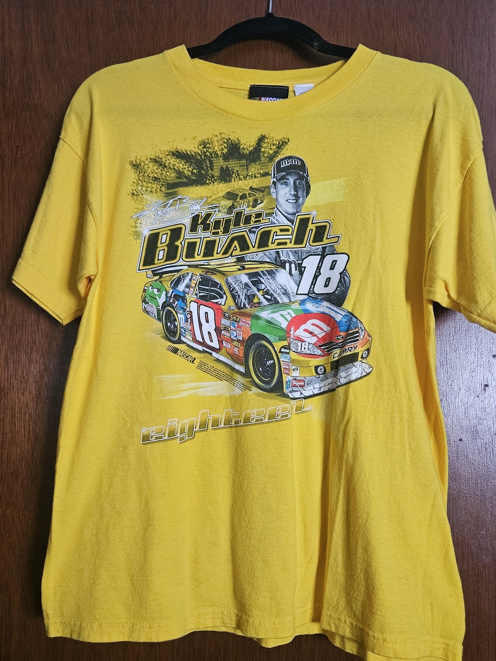 Kyle Busch #18 Yellow Graphic Racing T‑Shirt